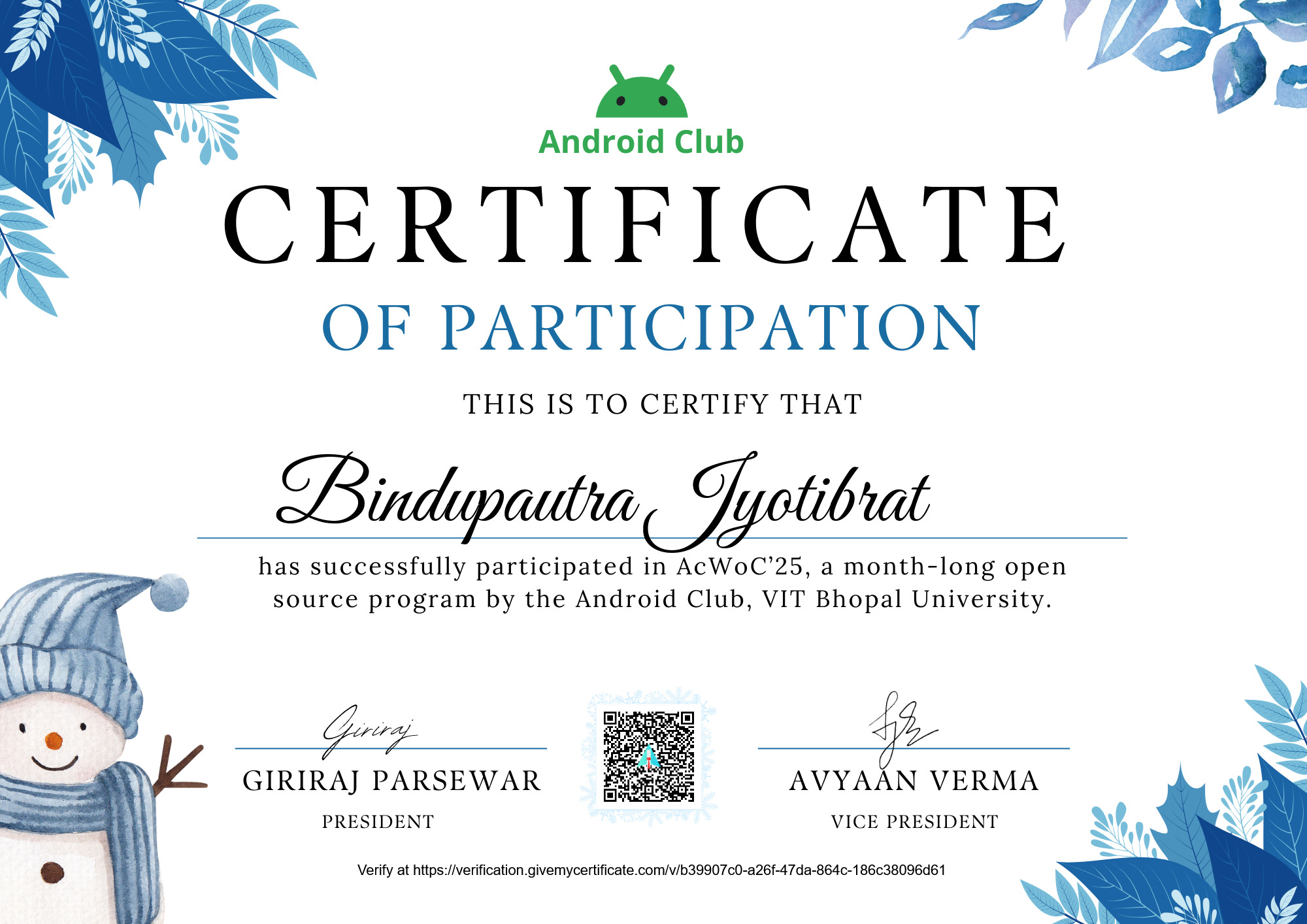 Contributor at ACWOC '25